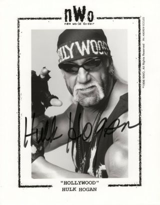 Hulk Hogan Autographed Signed 8x10 Photo B&w Picture Authentic