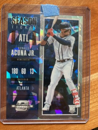 2018 Contenders Optic Ronald Acuna Blue Cracked Ice Rc /149 Braves