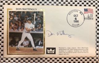 Don Mattingly Yankees Signed 1986 First Day Cover Fdc Auto Autograph