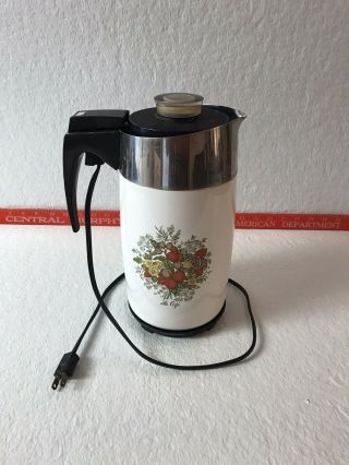 Vintage Corning Ware Spice Of Life Le Cafe’ 10 Cup Electric Percolator
