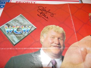 Signed Harley Race 20x32 Poster w/ Vader WWE WCW NWA WWF AWA Autograph 2