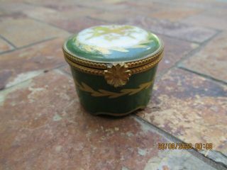 Vintage Peint Main Limoges Trinket Box; Made In France