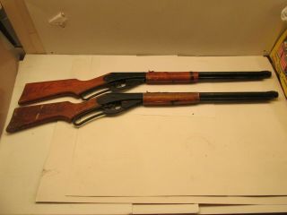 2 Vintage Daisy Red Ryder Bb Gun Carbines Model 1938b W Wood Stocks