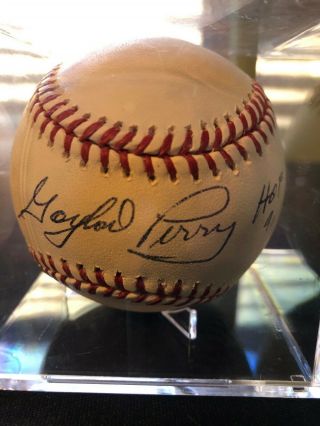Gaylord Perry Autographed San Francisco Giants Baseball Hof 91
