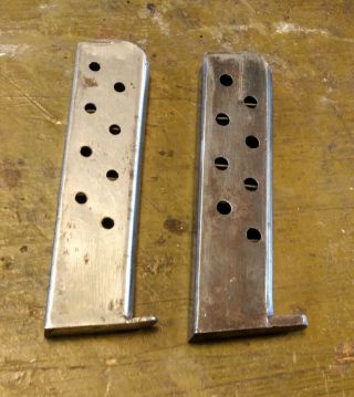(2) Wwi Factory Spanish Made French Ruby 32acp 7 Rnd Pistol Magazines