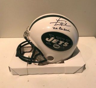 Vinny Testaverde Autographed Signed Mini Helmet Jets With