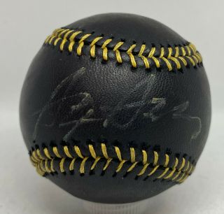 Stephen Strasburg Signed Black Leather Baseball Autographed Jsa Nationals
