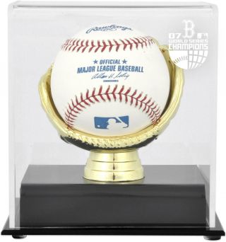 Boston Red Sox 2007 Ws Champs Gold Glove Single Baseball Logo Display Case
