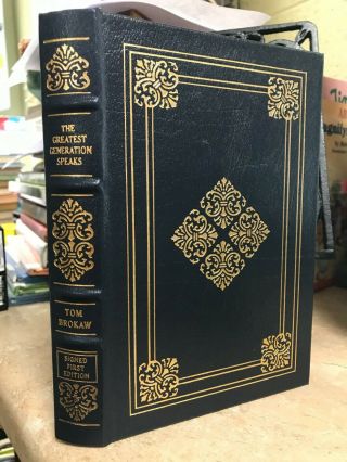 Signed Edition Easton Press The Greatest Generation Tom Brokaw Limited 2500 Mnt
