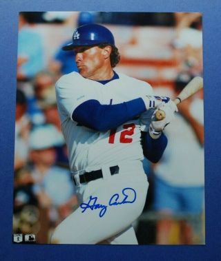 Gary Carter Los Angeles Dodgers Signed 8x10 Color Photo - Hall Of Famer - Nm