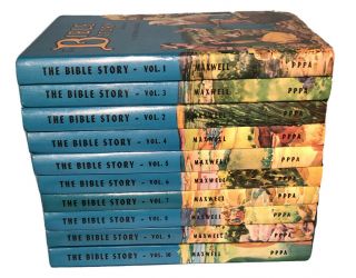 The Bible Story Complete 10 Volume Book Set Arthur Maxwell Hardcover Vgc