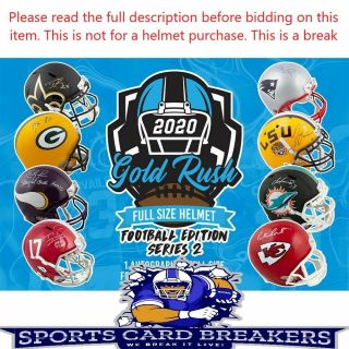 Kansas City Chiefs Gold Rush Full Size Helmet Series 2 (1) Box Break 37