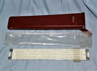 Vintage 1960 Pickett N 3 - T Slide Rule With Leather Case -