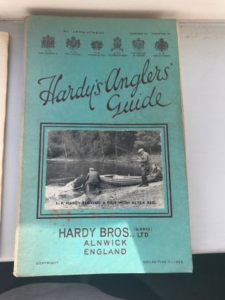 Very Good Scarce Vintage Hardy Anglers Guide 59th Edition 1952