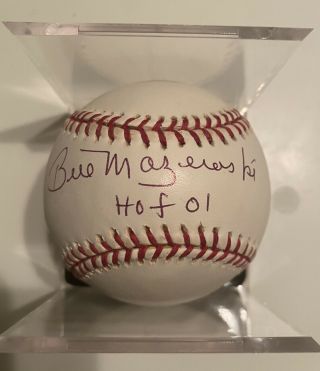 Bill Mazeroski Signed Autographed Official Major League Baseball