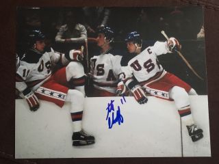 Steve Christoff 1980 Olympic Miracle On Ice Gold Medal Signed 8x10 4
