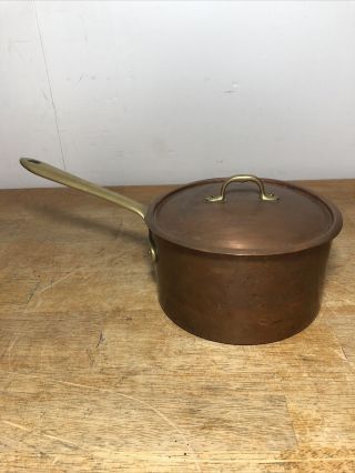Vintage Two Quart Copper Pot Made In Italy Read