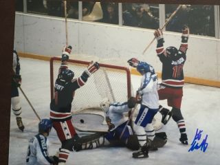 Steve Christoff 1980 Olympic Miracle On Ice Gold Medal Signed 8x10
