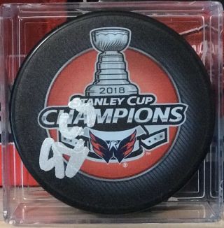 Capitals Shane Gersich Signed 2018 Stanley Cup Puck & Case - Psa/jsa Guarantee