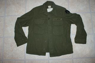 Vintage 50s Us Army Og - 108 Wool Uniform Shirt Jacket Usa Mens Size Medium
