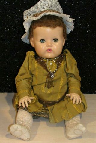 1959 20” Vintage Vinyl American Character Tiny Tears Baby Doll Hp Head Gorgeous