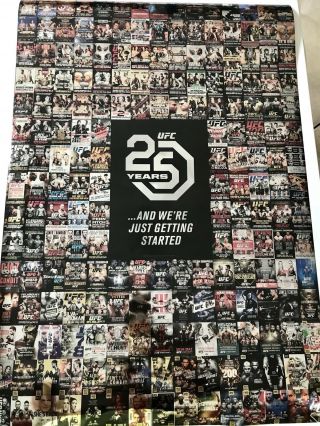 Ufc 25 Years - Limited Edition Foil Print Poster 37’ X 29’ For Fight Week 2018