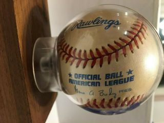 Bob Feller Autographed Signed Rawlings Baseball HOF in Display Case 2