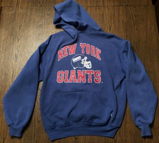 Vintage York Giants Sweatshirt Hoodie Men’s 90s Made In Usa Nfl Russell