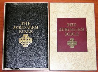 The Jerusalem Bible 1966 Black Leather Boxed Thin India Paper Edition Gilt Edges