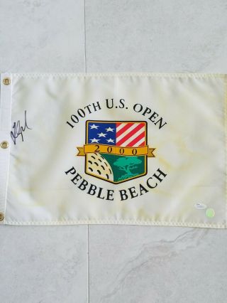 2020 Us Open Pebble Beach Pin Flag Signed By Fred Couples - Jsa