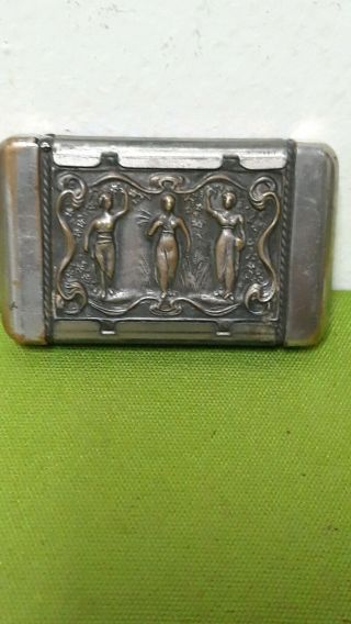 Vintage Vesta Case,  Match Holder 2 5/16 L× 1 1/2 W.