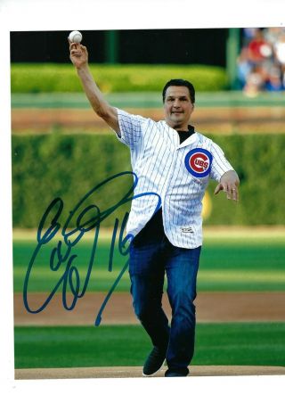 Eddie Olczyk Autographed 8x10 Photo Signed W/coa Proof Chicago Cubs Blackhawks