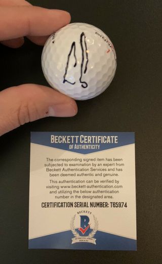 Ernie Els Signed Golf Ball Beckett Bas Masters British Open Pga Autograph Hof