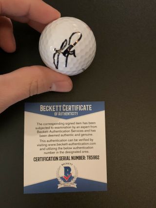 Justin Rose Signed Golf Ball Beckett Bas Masters Us Open Autograph Olympics