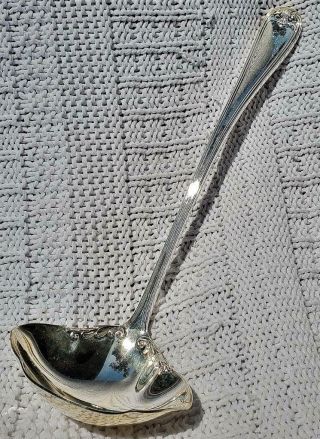 Vintage Gorham Silverplate Heritage Soup Tureen Punch Bowl Ladle 12.  5 " Italy