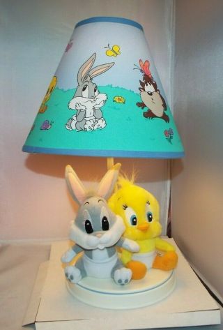 Vintage Baby Looney Tunes Nursery Lamp,  Bugs Bunny & Tweety Bird 1997 W/ Box