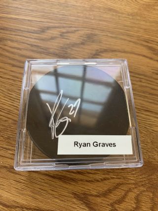 Ryan Graves Autographed / Signed Hockey Puck - Colorado Avalanche