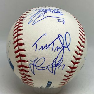 MLB Stars 8x Multi Signed Baseball w/ Bobby Abreu Ron Darling Teufel,  JSA 2
