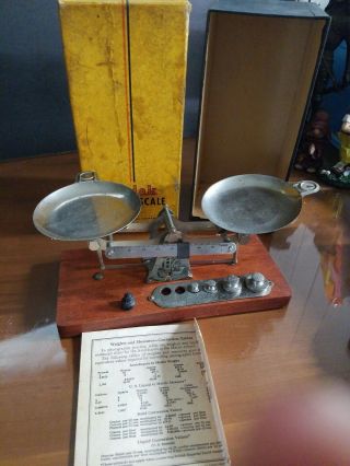 Vintage Kodak Studio Scale With Weights & Box Usa
