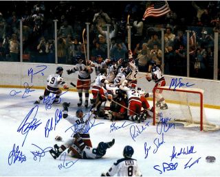 1980 Us Hockey Team Signed Autographed 8x10 Photo (rp)