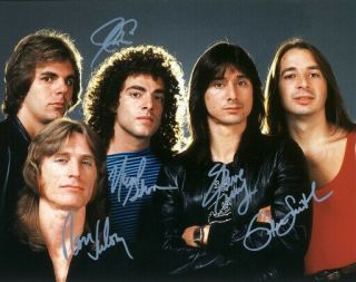 Journey Full Band Signed Photo 8x10 Rp Autographed Steve Perry Neal Schonn,  All