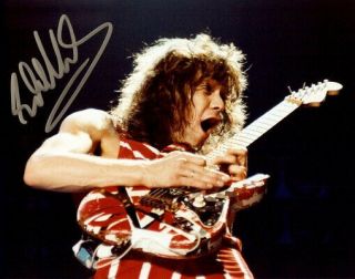 Eddie Van Halen Signed Photo 8x10 Rp Autographed Best Guitarist
