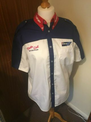 Vintage 1980s Team Suzuki Race Team Mechanics Shirt Bsb Wsb Moto Gp