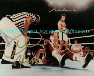 Muhammad Ali And George Foreman Signed Autograph 8x10 Rp Photo Great Knockout
