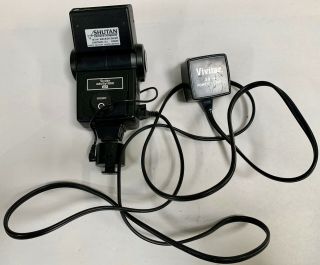 Vintage Vivitar Auto Thyristor 283 Camera Flash & Transformer (b8)