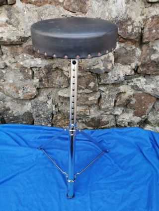 Vintage Premier Drum Throne With 10 Adjustable Positions Made In England 1970 