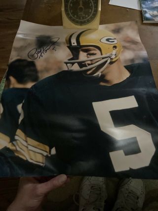 Paul Hornung,  Packers,  Signed Poster 20”x16”