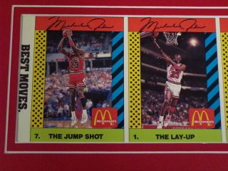 Michael Jordan 16x20 Facsimile Signed Framed McDonalds Card Set & Photo Display 2