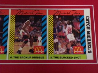Michael Jordan 16x20 Facsimile Signed Framed McDonalds Card Set & Photo Display 3