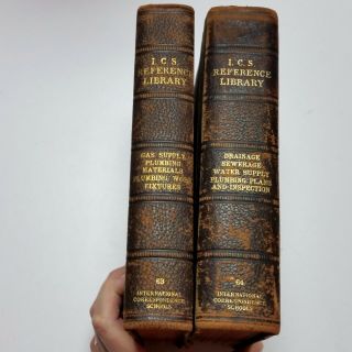 I.  C.  S.  Reference Library Vol 63 & 64 Architectural Design 1905 Hardcover Leather